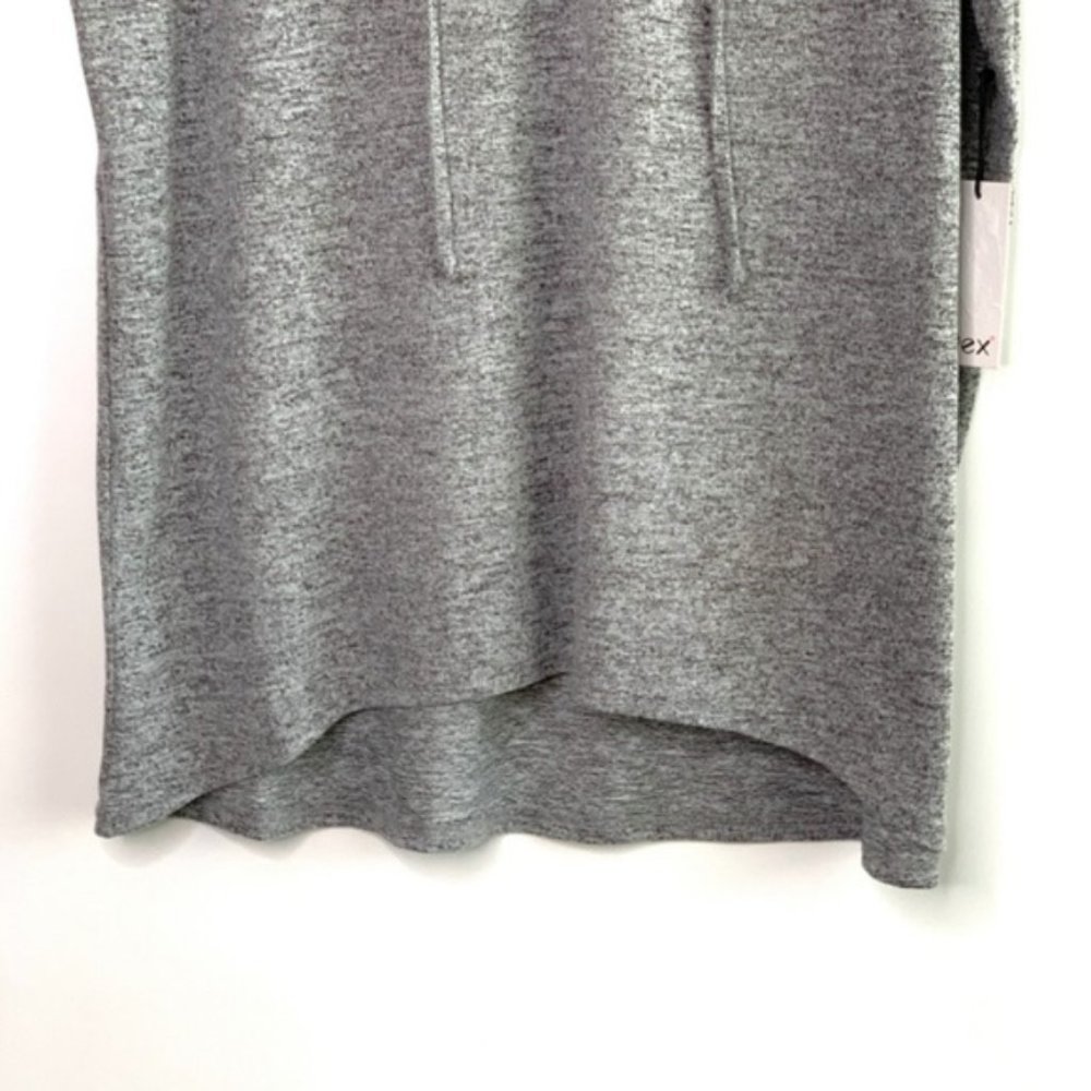 NWT DEX Gray Cap Sleeve Lace Up Top #A10 - Picture 3 of 6